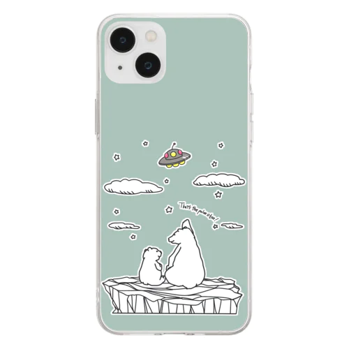 あれが北極星だよ…ん？【チャリティー】 Soft Clear Smartphone Case