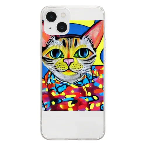 ファンキーcat Soft Clear Smartphone Case