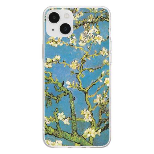 ゴッホ「花咲くアーモンドの木の枝」 Soft Clear Smartphone Case