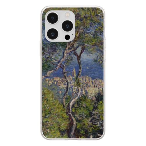 004-036　クロード・モネ　『ボルディゲラ』　クリア　スマホケース　iPhone 14ProMax/14Plus/13ProMax/12ProMax/11ProMax専用デザイン　CC5-2 Soft Clear Smartphone Case