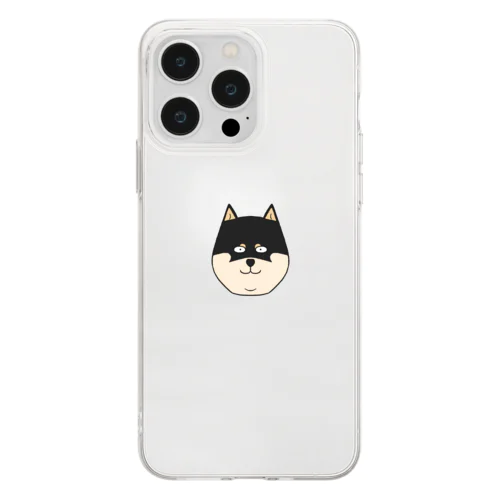 柴犬(黒柴) Soft Clear Smartphone Case