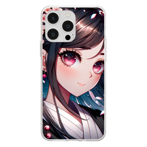 桜吹雪 Soft Clear Smartphone Case