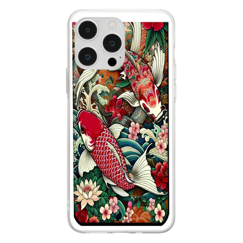   "Koi Harmony"「鯉の調和」 Soft Clear Smartphone Case