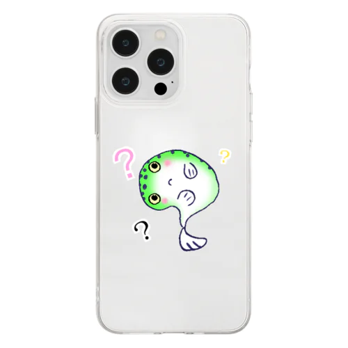 ミドリフグ「ハテナ？」 Soft Clear Smartphone Case