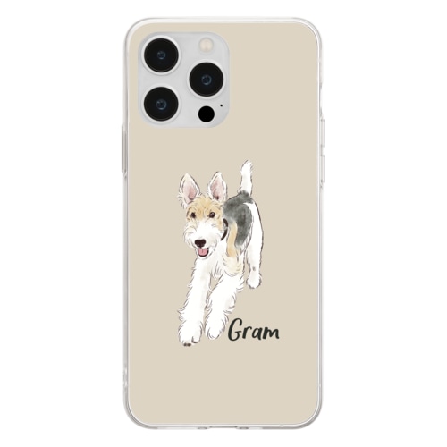【mksre様用】うちの子グッズ/ワイヤーフォックステリア Soft Clear Smartphone Case