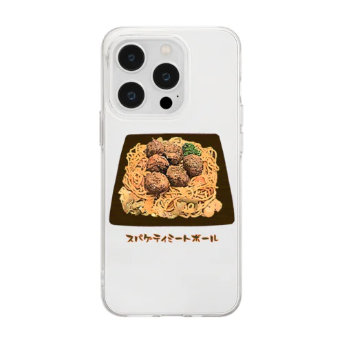 スパゲティミートボール_230219 Soft Clear Smartphone Case