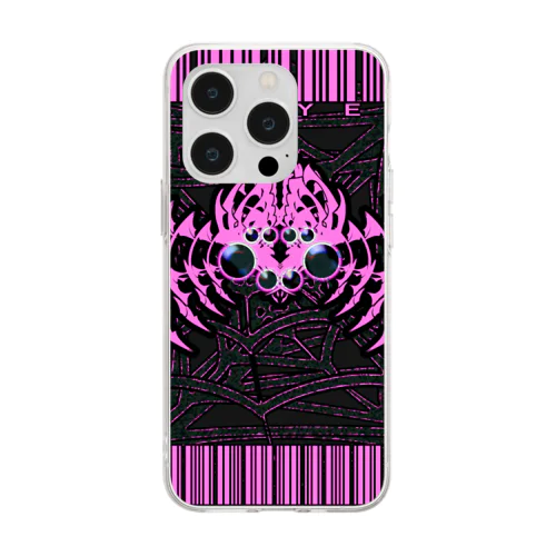 8-EYES PINKSPIDER BLK ソフトクリアスマホケース