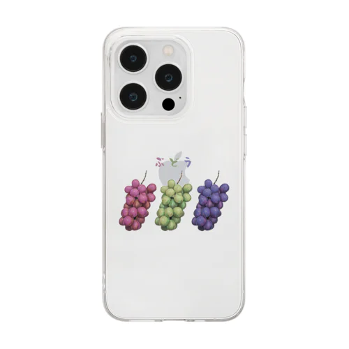 ぶどう_231018 Soft Clear Smartphone Case