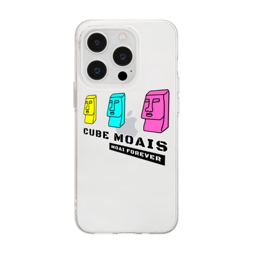 CUBE モアイ Soft Clear Smartphone Case