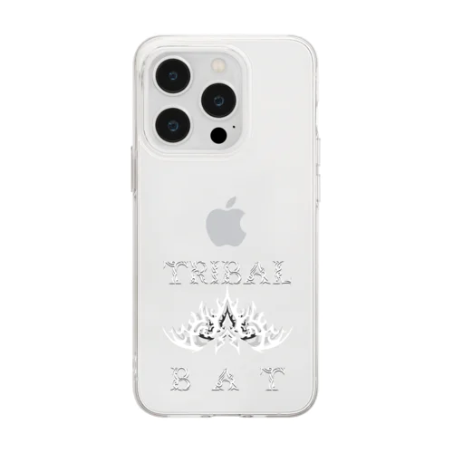 TRIBAL☆BAT LAYERED WHT Soft Clear Smartphone Case