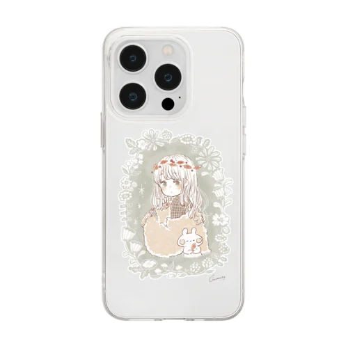 葉っぱのかんむり Soft Clear Smartphone Case