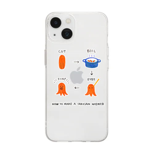 たこさんウィンナーのつくり方 Soft Clear Smartphone Case