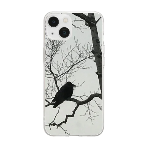 202012300958002　寒烏 Soft Clear Smartphone Case