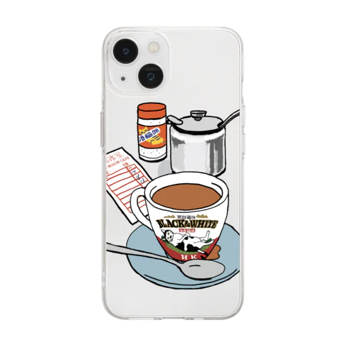 黑白貓の貓咪冰室 Soft Clear Smartphone Case