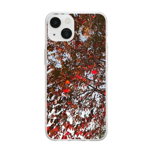 201910181619002　桜の紅葉 Soft Clear Smartphone Case