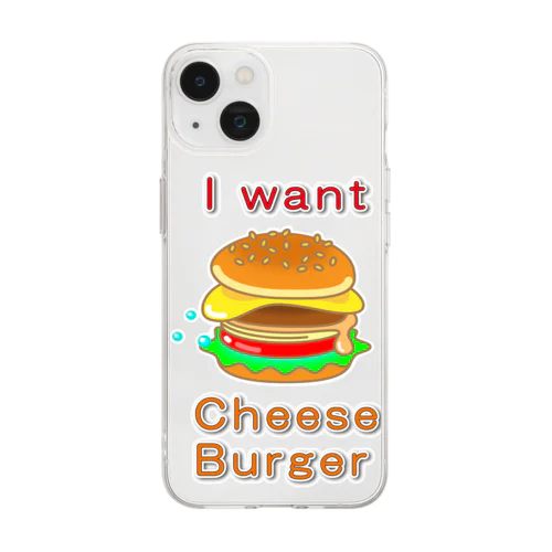 チーズバーガー大好き Soft Clear Smartphone Case