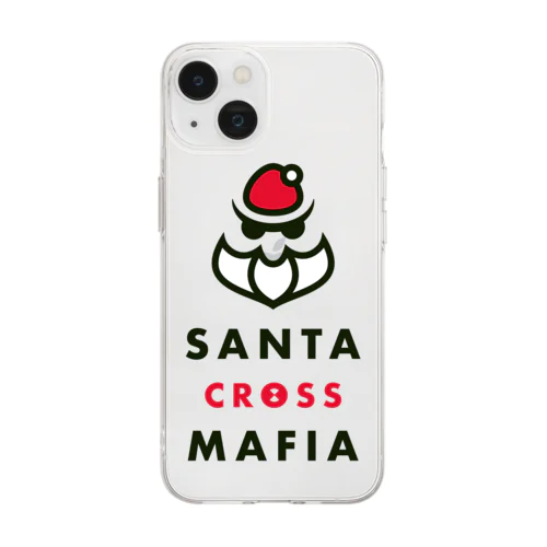 サンタ×マフィアロゴ Soft Clear Smartphone Case