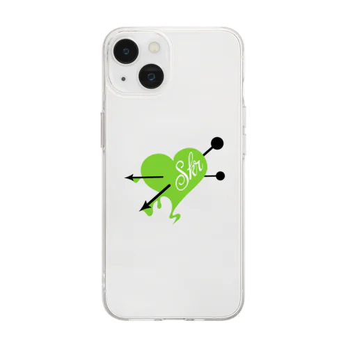 II HEART【GREEN】 Soft Clear Smartphone Case