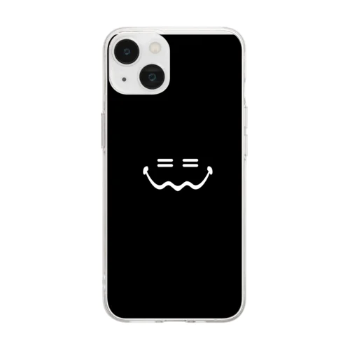 II smiley【BLACK】 Soft Clear Smartphone Case