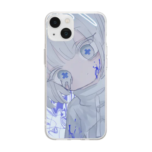 人権ない。 Soft Clear Smartphone Case