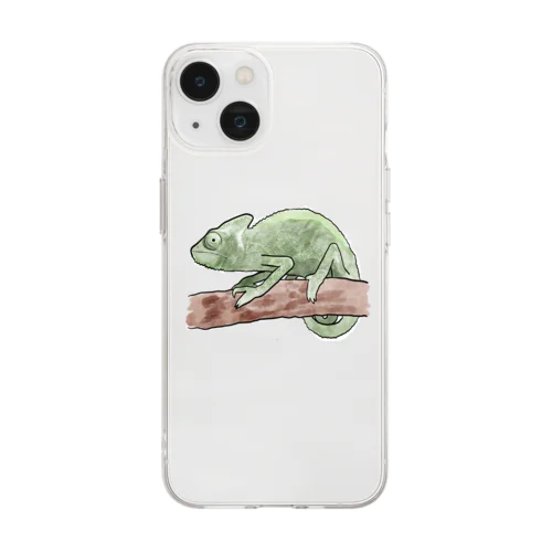 エボシカメレオン1 Soft Clear Smartphone Case