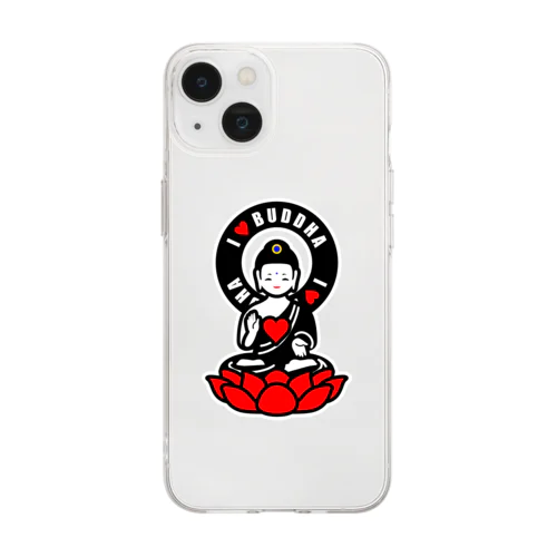 I ♡ BUDDHA Soft Clear Smartphone Case