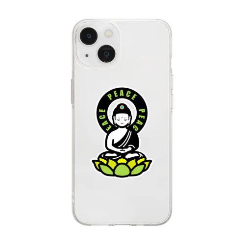 PEACE BUDDHA Soft Clear Smartphone Case