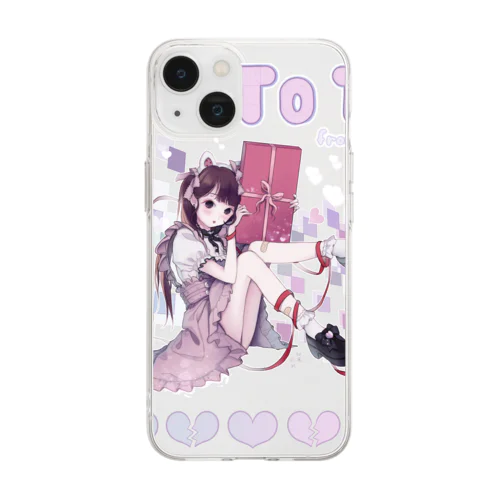 To K. サイバーネコ Soft Clear Smartphone Case