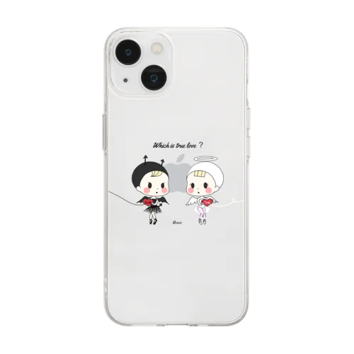 天使と悪魔ちゃん Soft Clear Smartphone Case