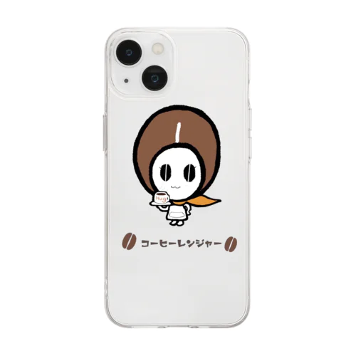 コーヒーレンジャー橙 Soft Clear Smartphone Case