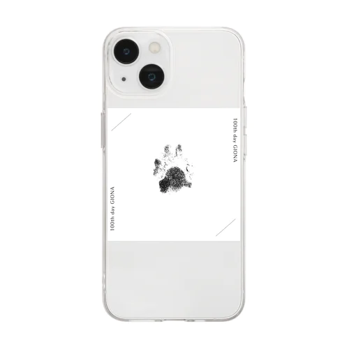 【GIONA 生後100日記念】足形グッズ Soft Clear Smartphone Case