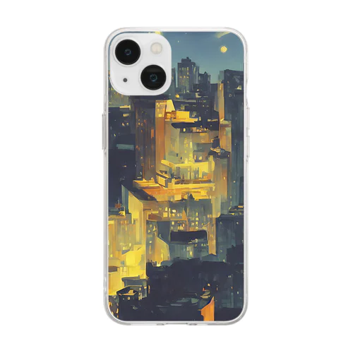 winter night view Soft Clear Smartphone Case