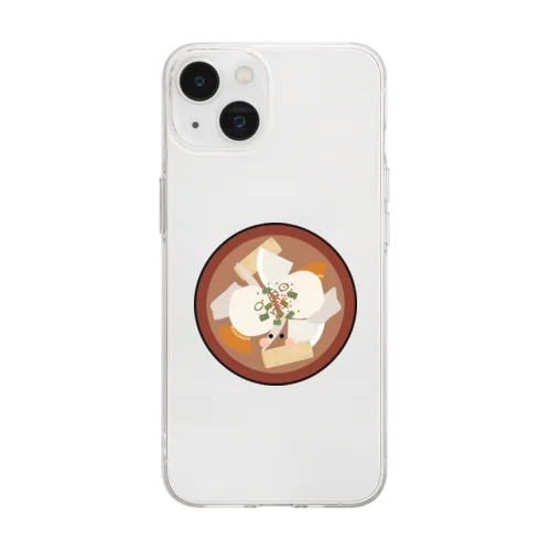 すいとんちゃん Soft Clear Smartphone Case