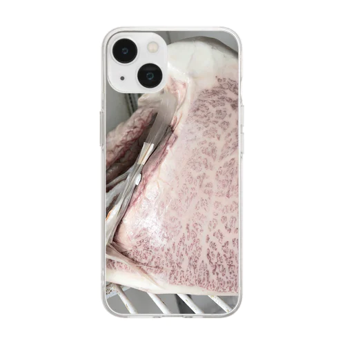 A5霜降りサーロイン Soft Clear Smartphone Case