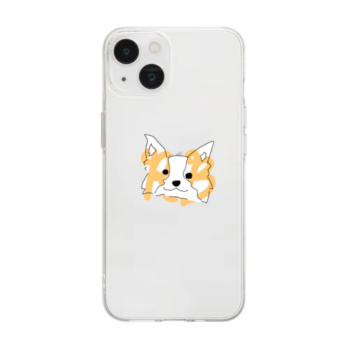 レッドボーダーコリー Soft Clear Smartphone Case