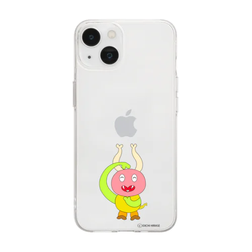 笑顔の珍獣ハーピーくん Soft Clear Smartphone Case