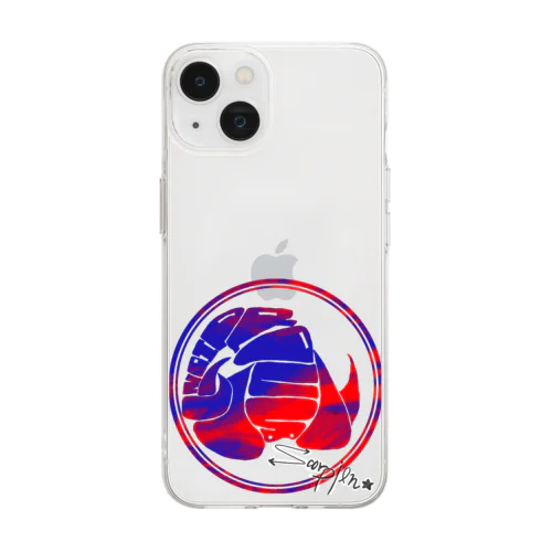 scorpion★青×赤 Soft Clear Smartphone Case