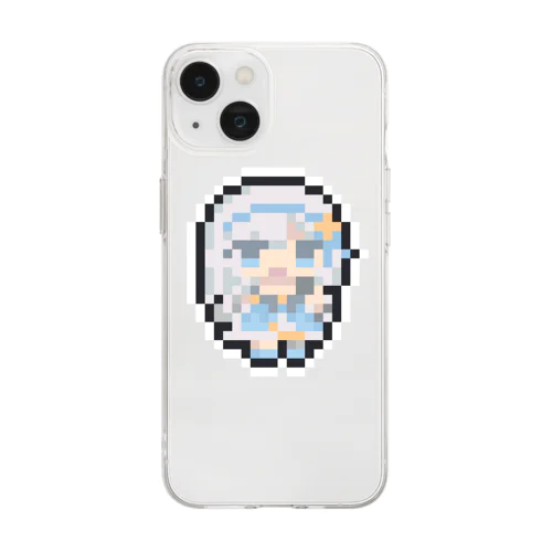 いわえびさんドット絵バージョン Soft Clear Smartphone Case