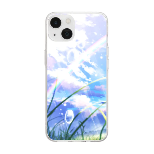 雨に咲かせば Soft Clear Smartphone Case