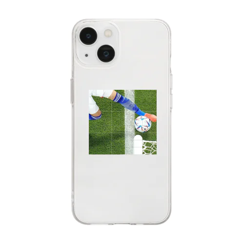 線出てない サッカー日本代表2022Wカップ Soft Clear Smartphone Case