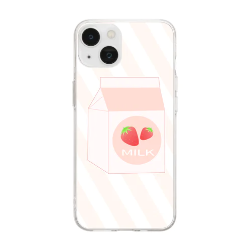 いちごミルク2 Soft Clear Smartphone Case