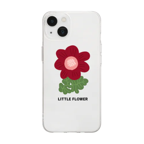 LITTLE FLOWER(RED) Soft Clear Smartphone Case