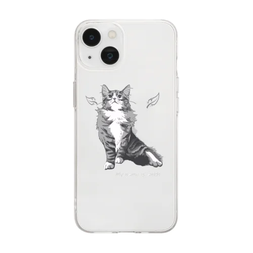 ノルエージャンフォレストキャット　angel　Angel Soft Clear Smartphone Case