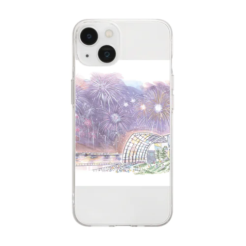 いわきひとまち百景　小名浜花火大会 Soft Clear Smartphone Case