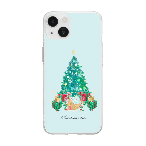 クリスマス18 Soft Clear Smartphone Case
