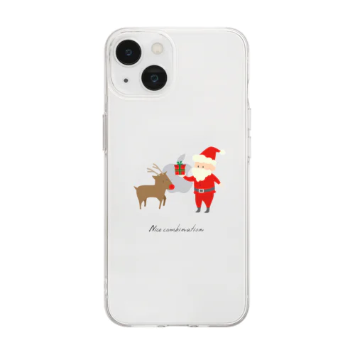 クリスマス33 Soft Clear Smartphone Case