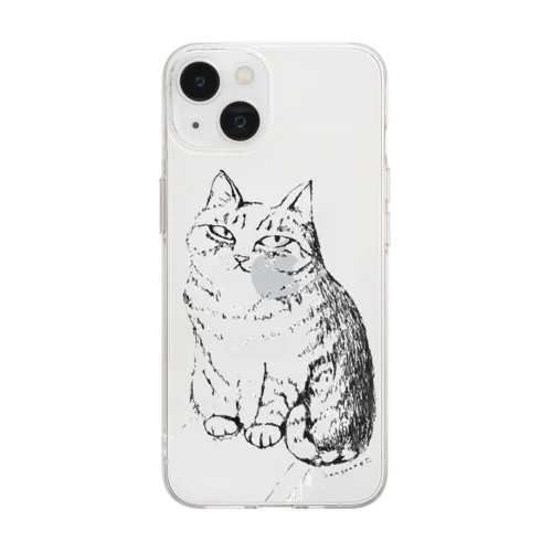 猫のウサコちゃん Soft Clear Smartphone Case