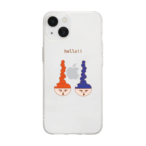 hello!! Soft Clear Smartphone Case