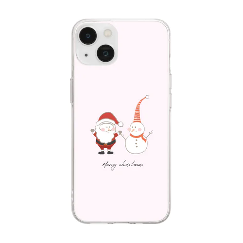 クリスマス20 Soft Clear Smartphone Case