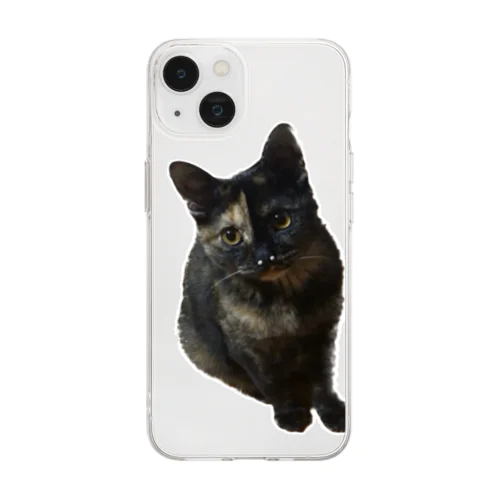 サビ猫くう Soft Clear Smartphone Case